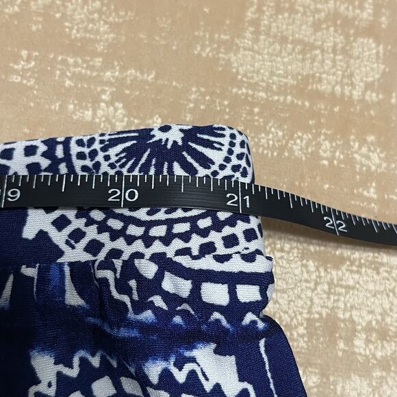 Chico's Palazzo Pants Plus Size 4 XXL Navy White Ikat Mandala Boho Resort - Picture 7 of 15